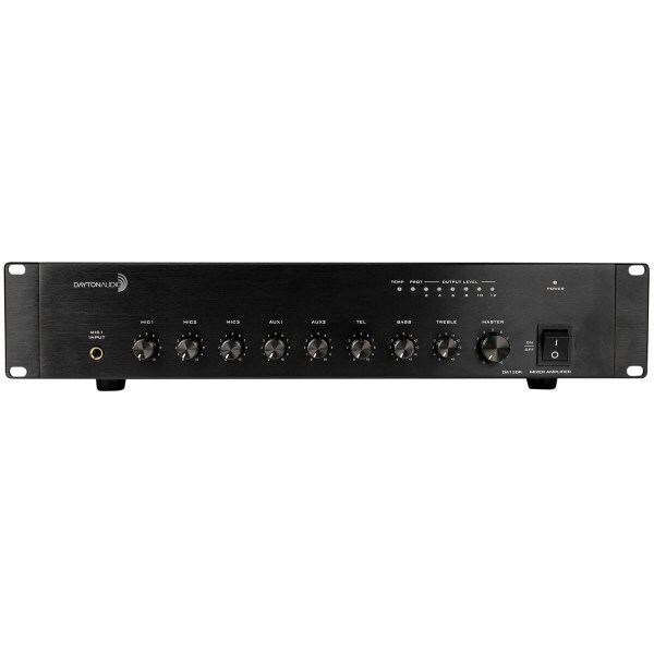 Main product image for Dayton Audio DA120R 120W 70V 2U Rack Mount Mixer-Amp247-5126